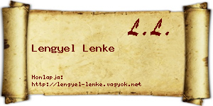 Lengyel Lenke névjegykártya